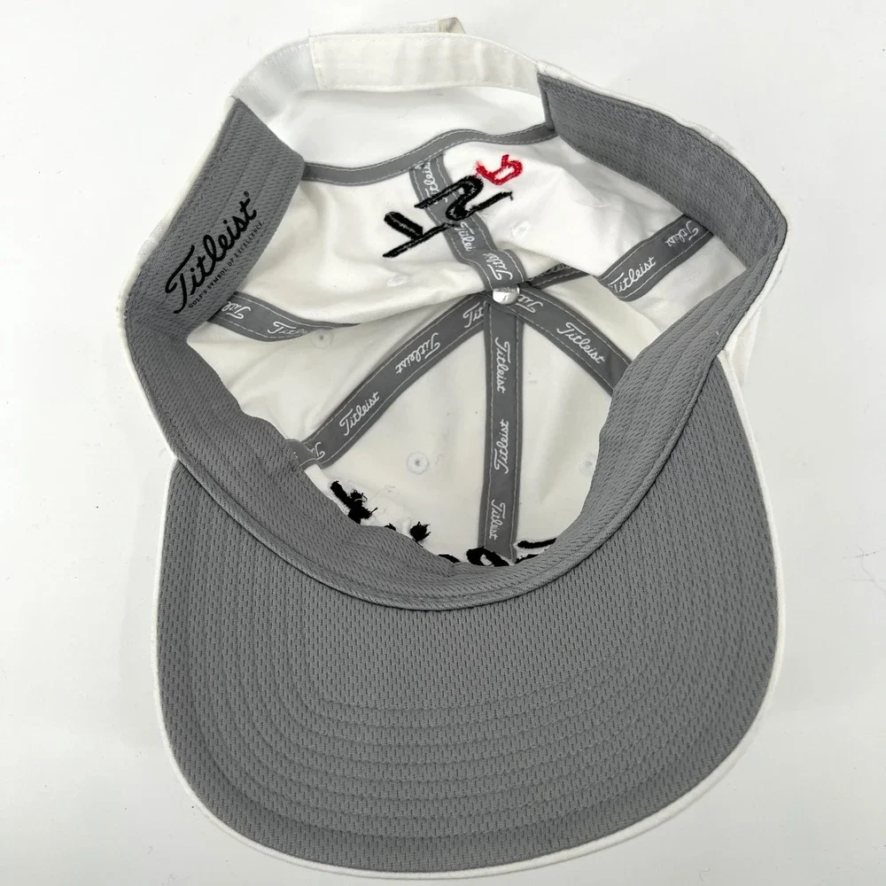 Titleist TSR Golf Hat‎ Cap White Gray Embroidered Adjustable Ponytail